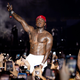 DaBaby performs on stage during Rolling Loud at Hard Rock Stadium on July 25, 2021 in Miami Gardens, Fla.